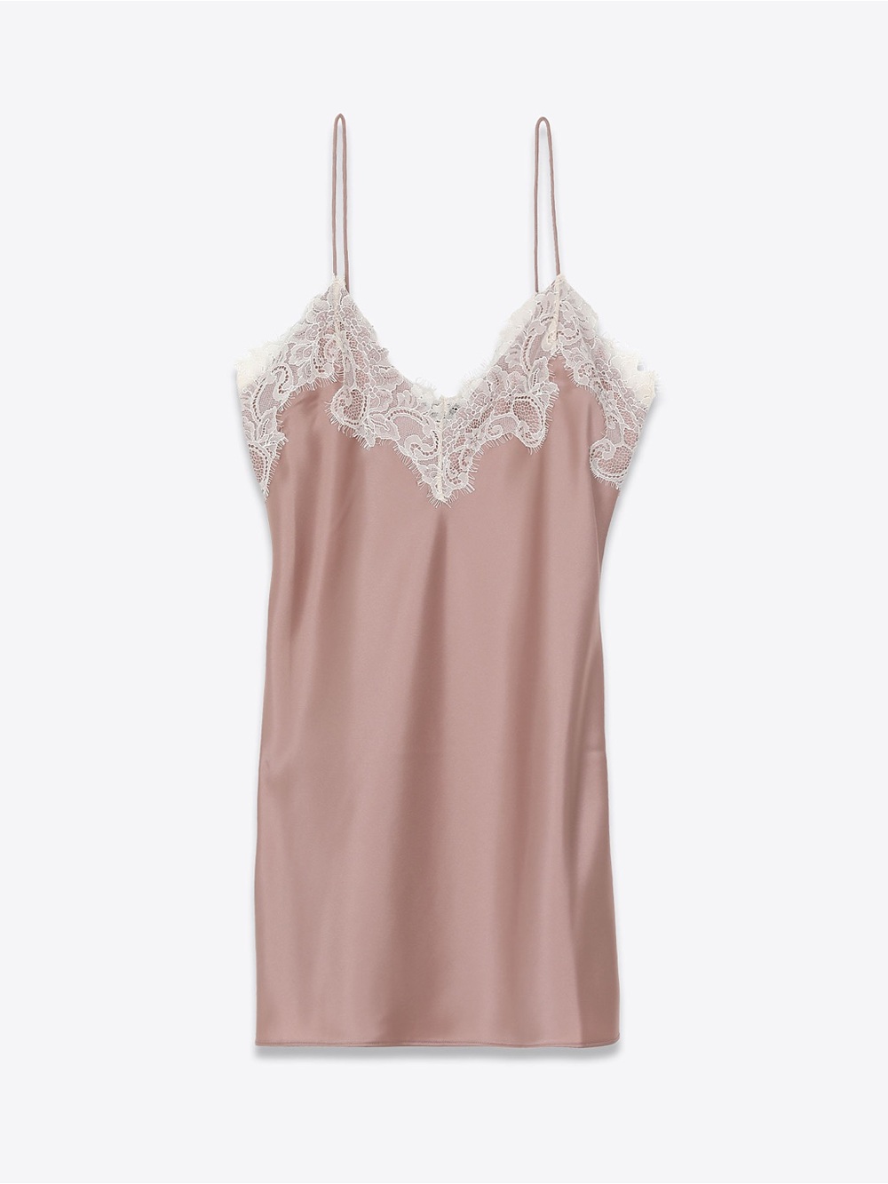 NWT Victoria’s Secret Lace-Trim Slip Mini Dress — Antique Rose XS